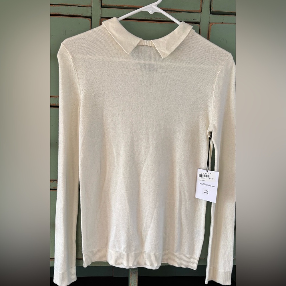 525 America Cream Lightweight Crewneck Sweater